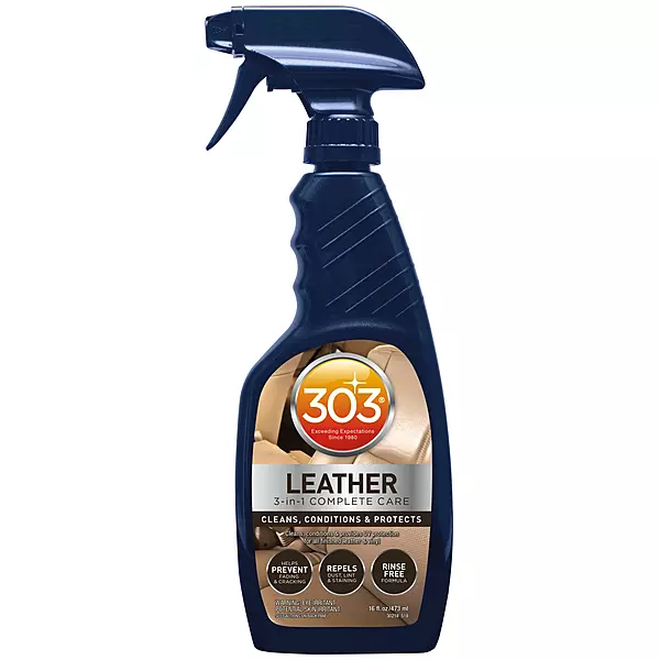 303 Products Leather 3-In-1 Complete Care - Cleans, Conditions, & Protects - Helps Prevent Fading & Cracking