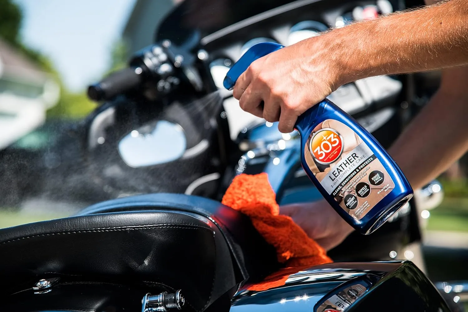303 Products Leather 3-In-1 Complete Care - Cleans, Conditions, & Protects - Helps Prevent Fading & Cracking