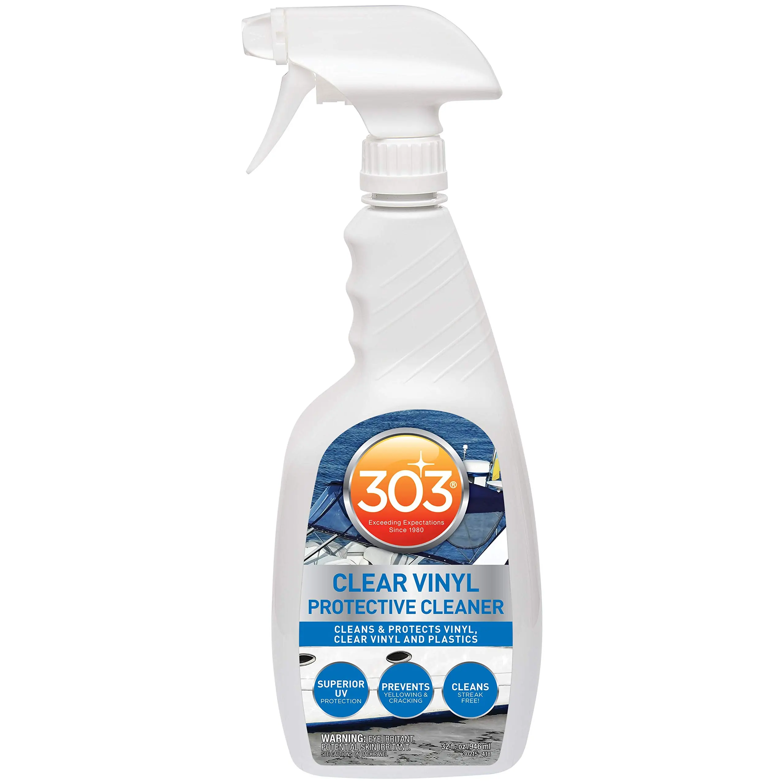 303 Products Marine Clear Protective Cleaner - Cleans and Protects Vinyl and Plastics, Provides Superior UV Protection