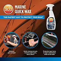 303 Marine Quick Wax - Quick & Easy - 90 Days Of Protection - Provides a Slick, Protective