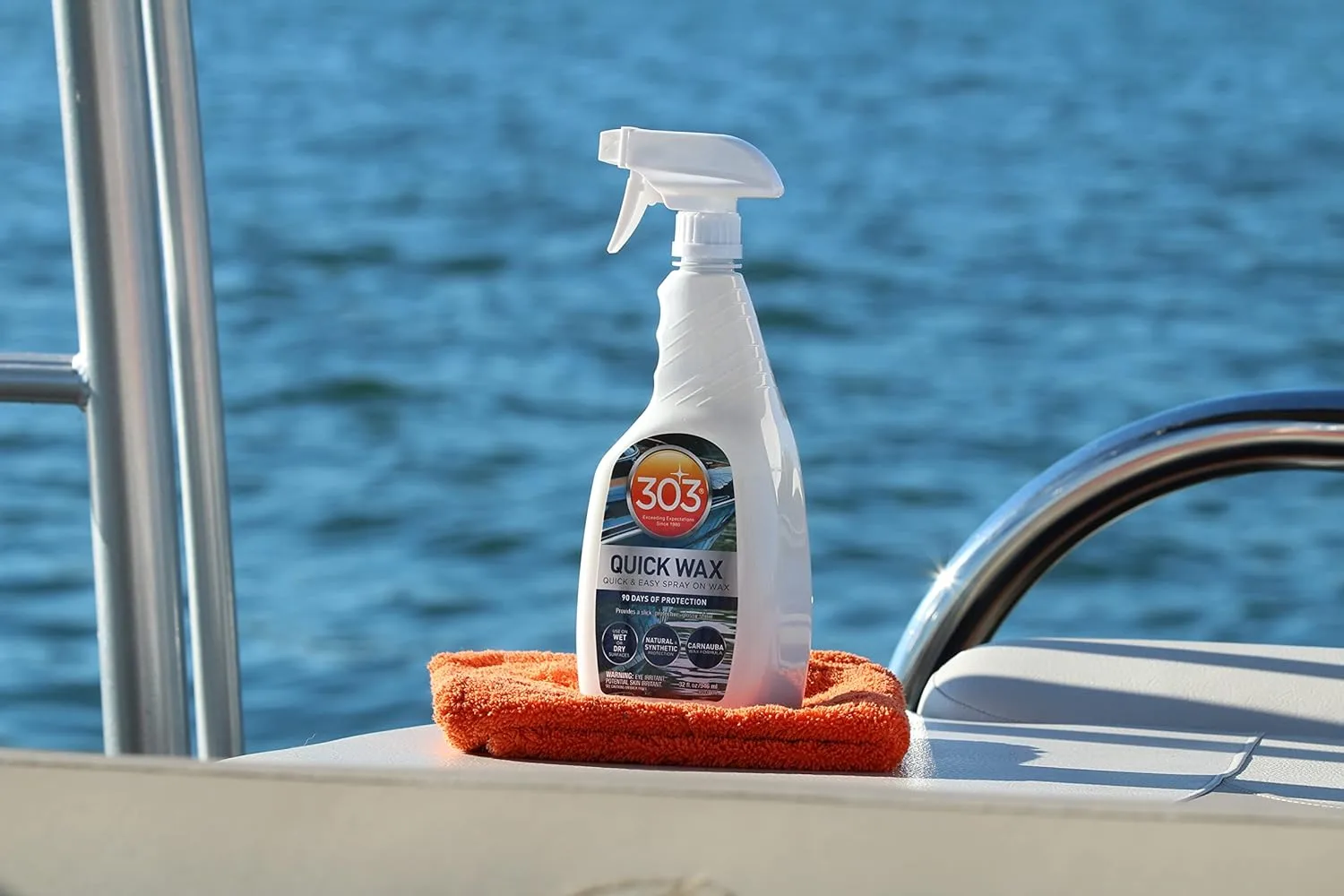 303 Marine Quick Wax - Quick & Easy - 90 Days Of Protection - Provides a Slick, Protective
