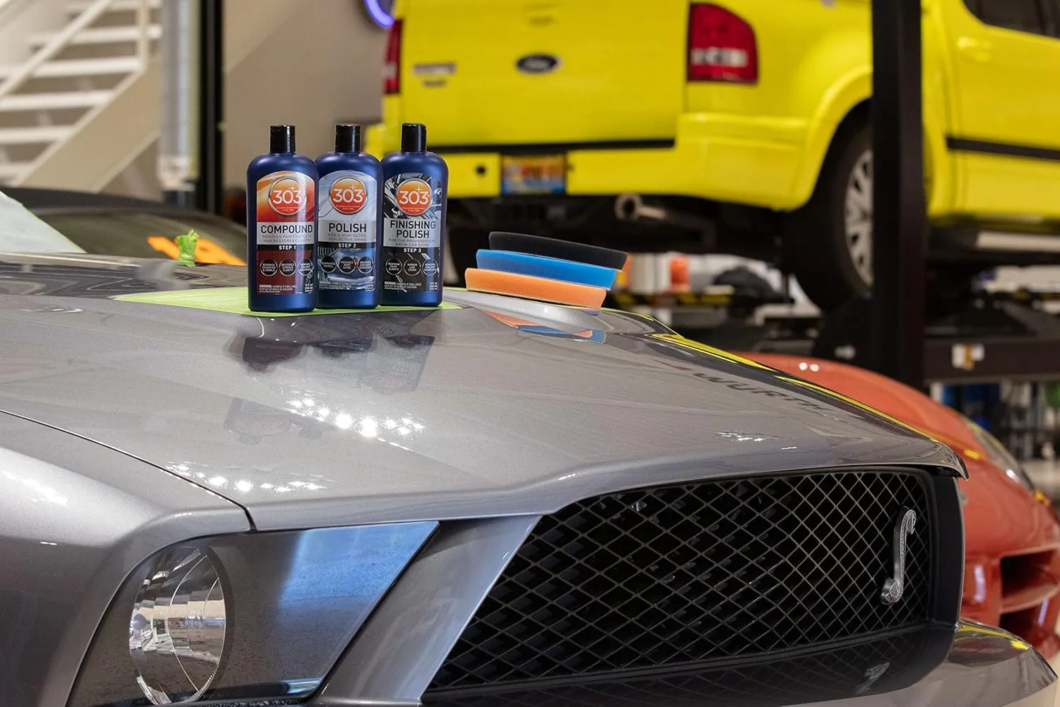 303 Polish - for High Gloss, Reflective Shine - Eliminates Swirls - Provides Deep Shine to Paint - Removes 2000 Grit Scratches (Step 2), 12 fl. oz. (30704)