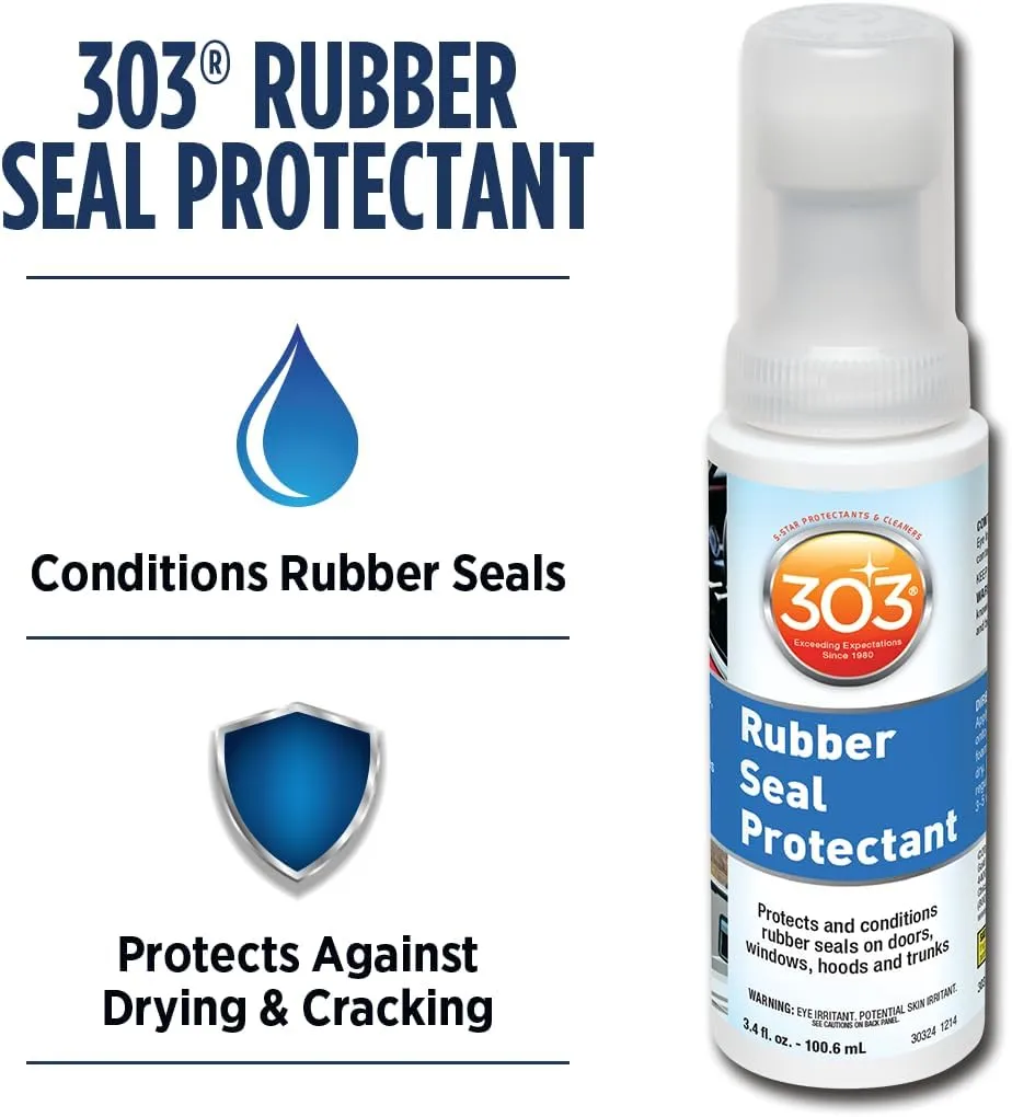 303 Products Rubber Seal Protectant – Protects & Conditions Seals on Doors, Windows, Hoods