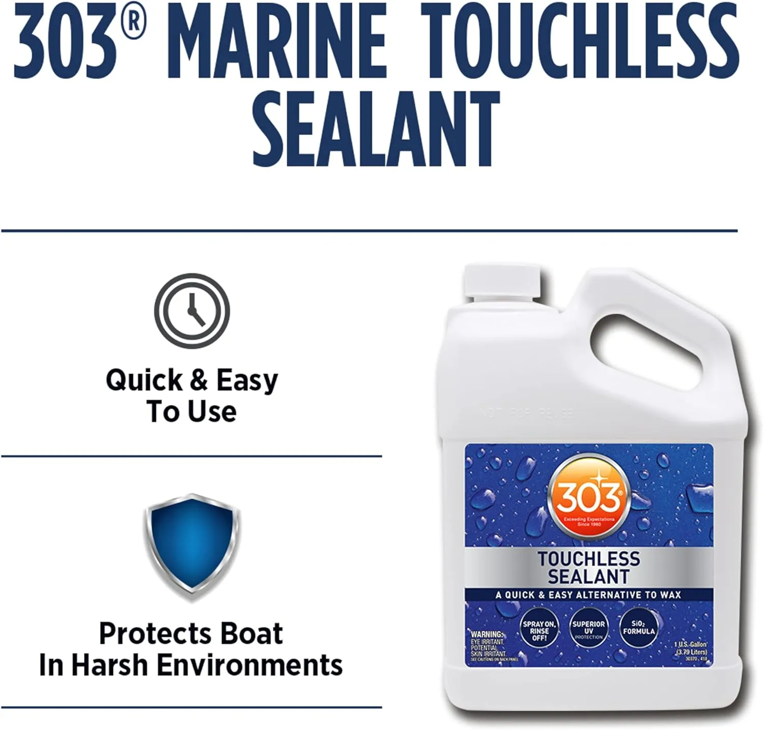 303 Products Touchless Sealant - SiO2 Technology - Water Activated Paint and Glass Protection - Spray On, Rinse Off