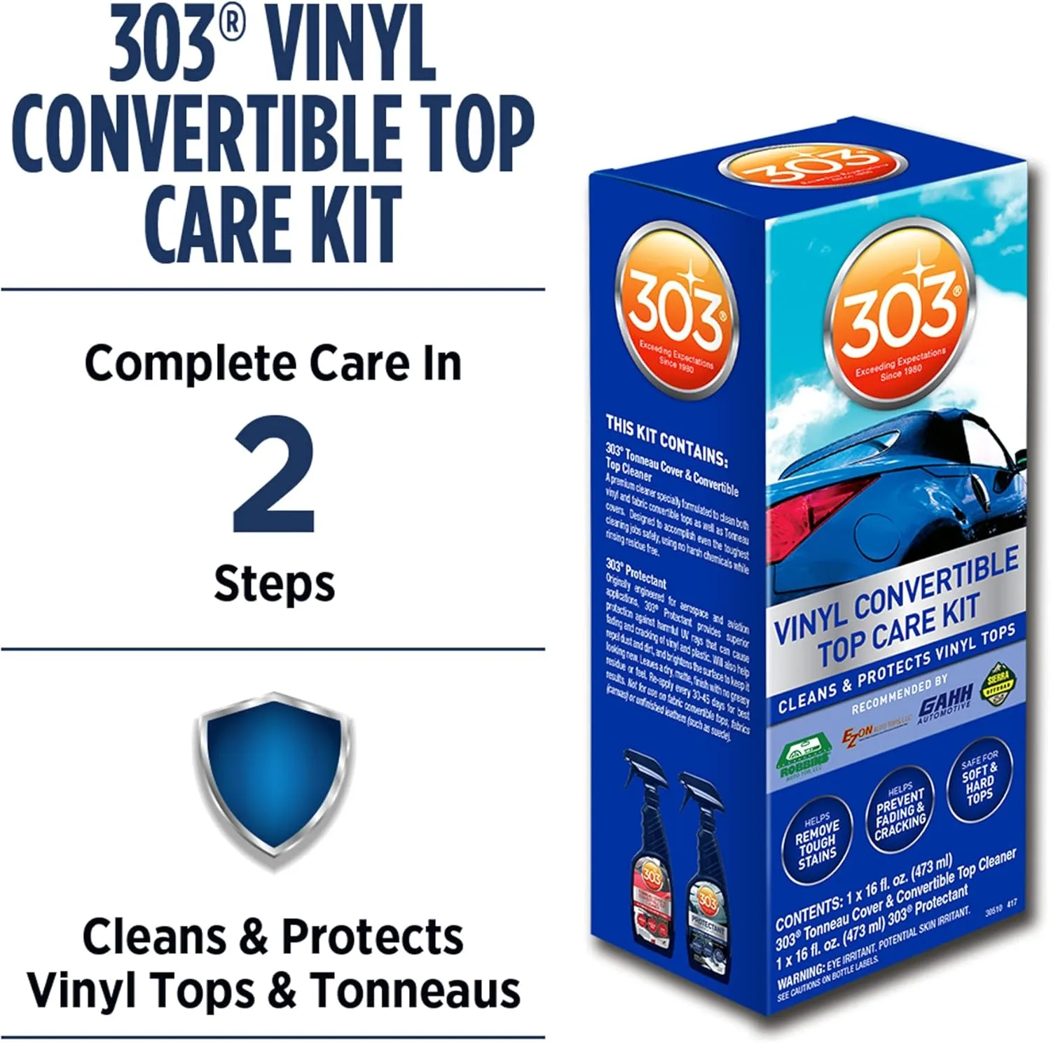 303 Products 30510 Convertible Vinyl Top Cleaning and Care Kit