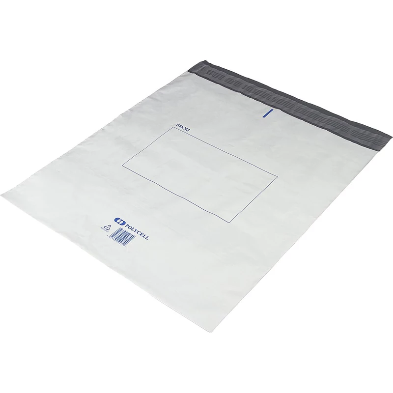 Protext Polycell Plastic Courier Bag 340mm x 440mm White Pack  of 50 Ctn 15