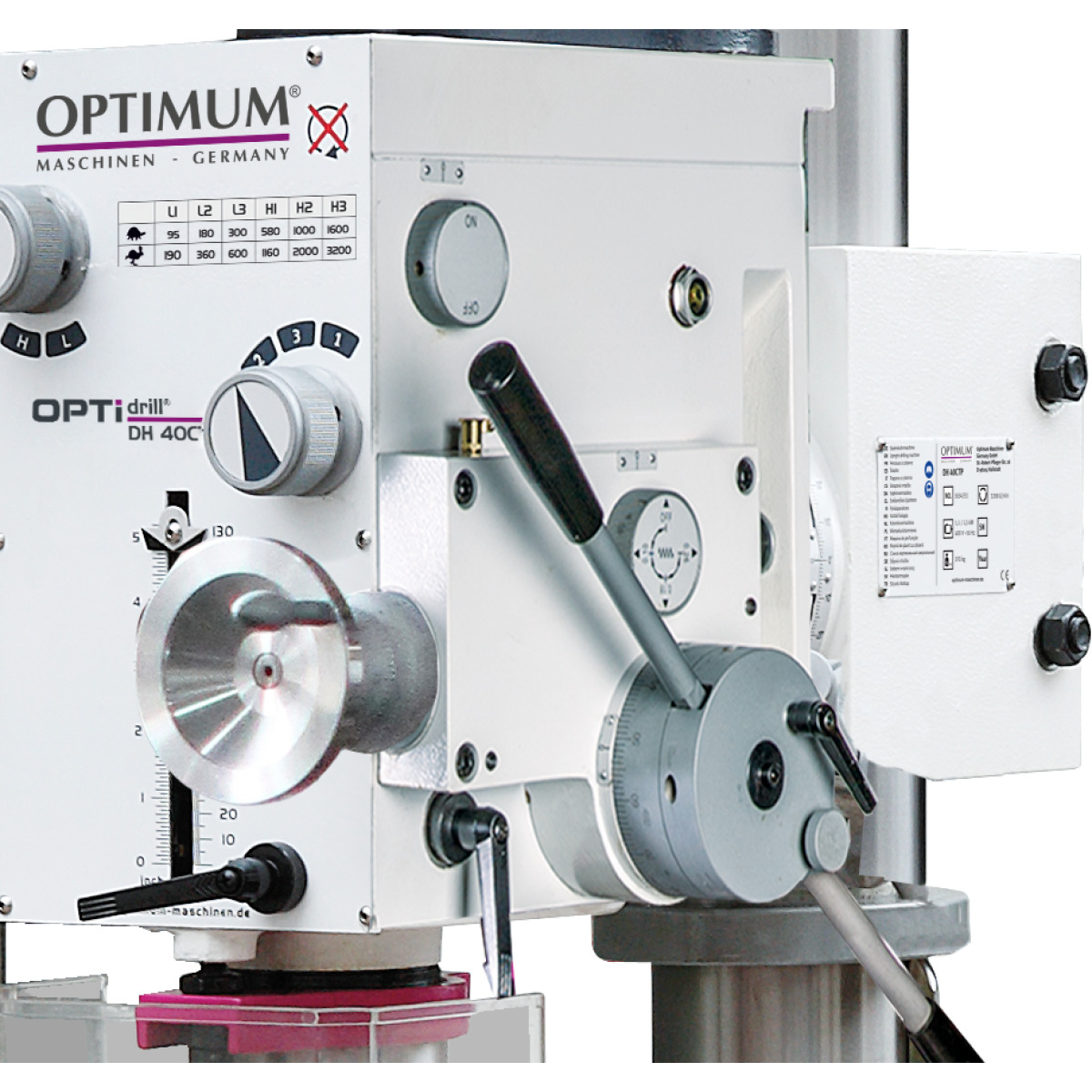 OPTIMUM OPTIdrill DH 40CT – Pillar Gear Drill With Cross Table