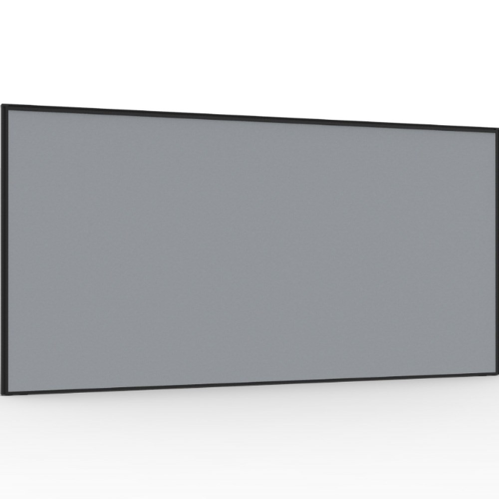 Rapidline SHUSH30+ Screen 1200W x 30D x 900mmH Black Frame Grey Pinnable Fabric