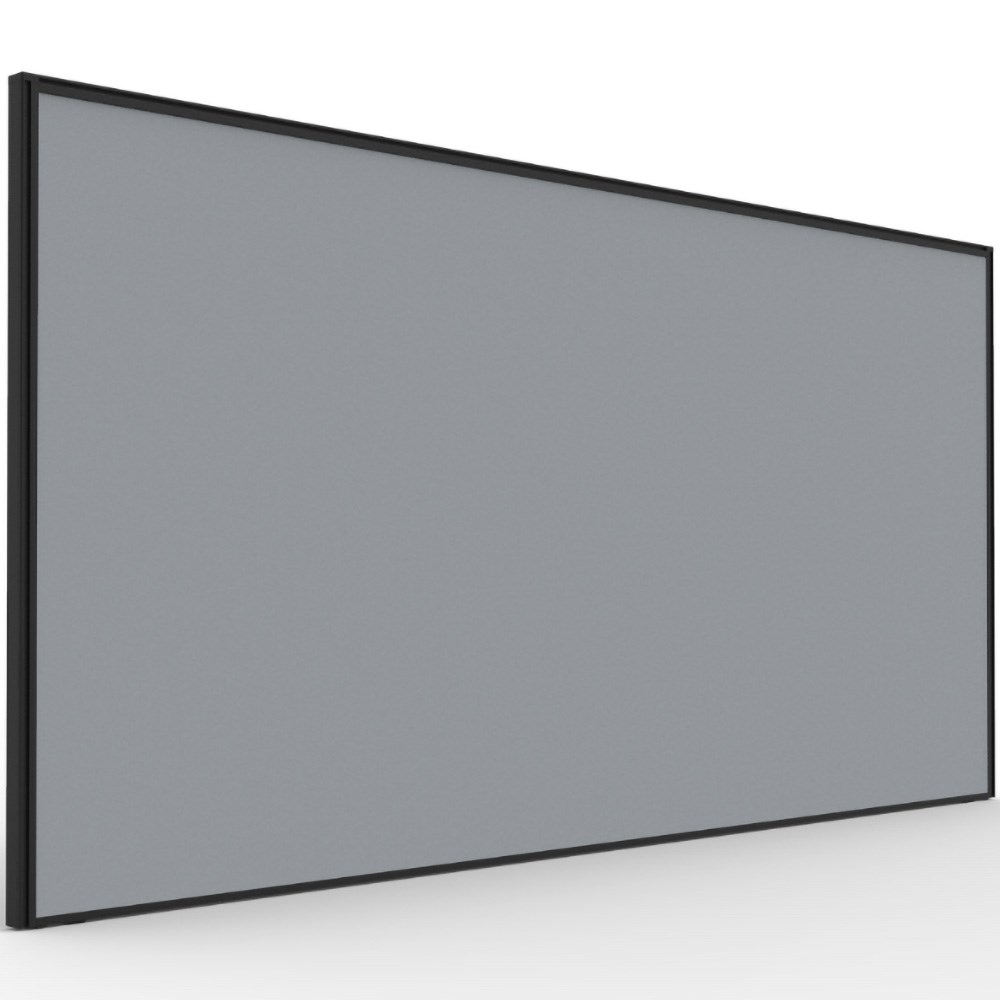 Rapidline SHUSH30+ Screen 1800W x 30D x 900mmH Black Frame Grey Pinnable Fabric