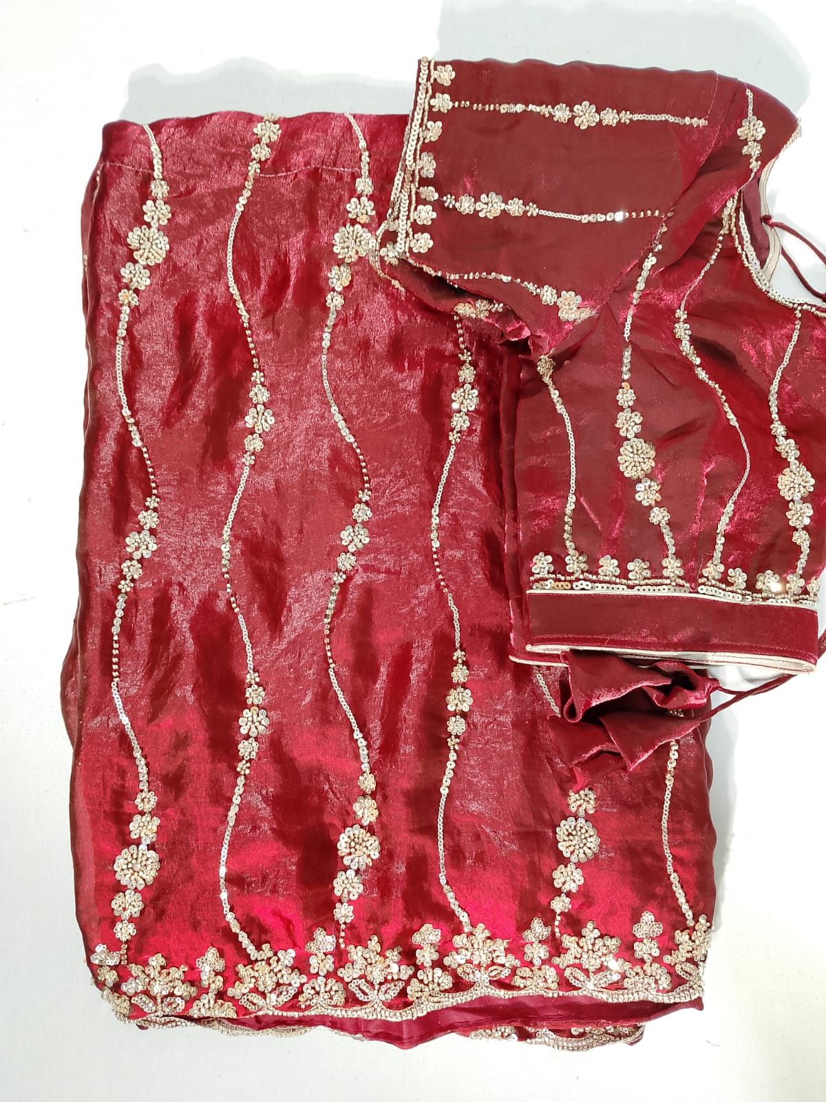 N237: Ready To Ship Beautiful Saree With Stitched Blouse