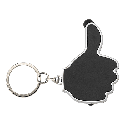 3 in 1 Thumbs Up Keychain with Stylus and LED Light