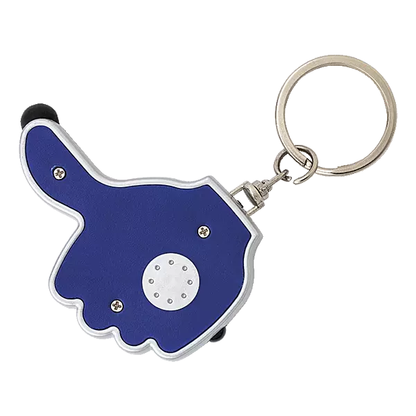 3 in 1 Thumbs Up Keychain with Stylus and LED Light