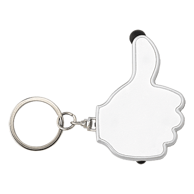 3 in 1 Thumbs Up Keychain with Stylus and LED Light
