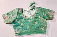 D176: Ready To Ship Beautiful Space Silk Saree With Stitched Blouse