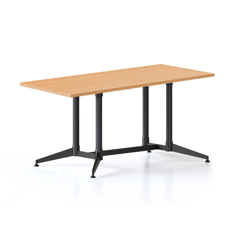 Rapidline Typhoon Meeting Table 1500W x 750D x 750mmH Beech Top All Black Frame