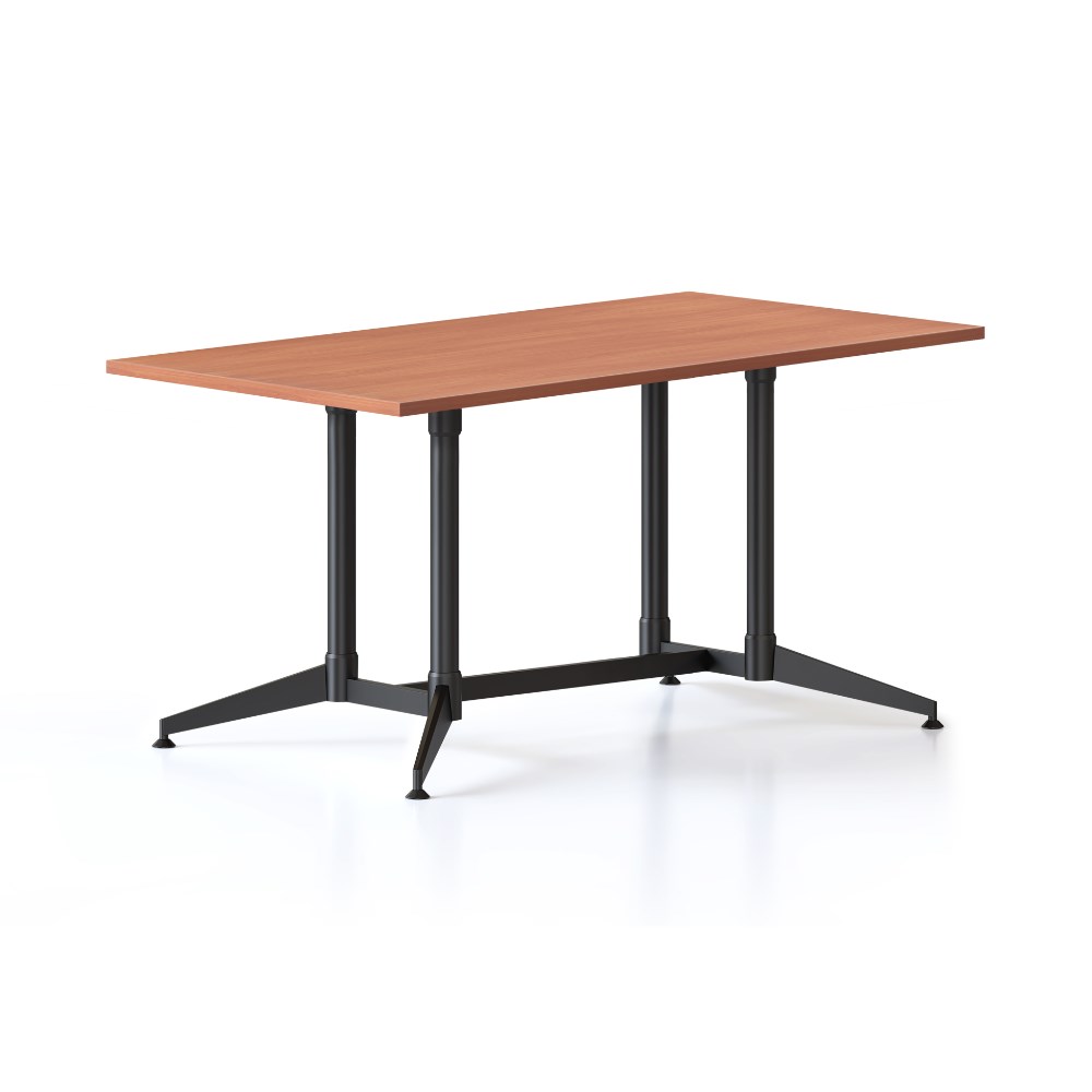 Rapidline Typhoon Meeting Table 1500W x 750D x 750mmH Cherry Top All Black Frame