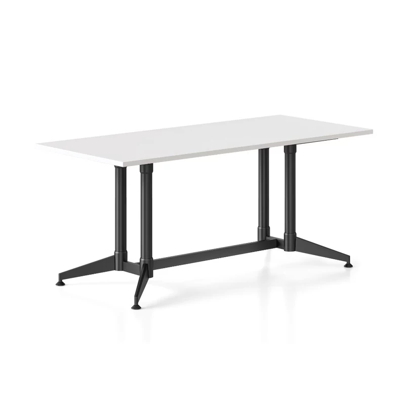 Rapidline Typhoon Meeting Table 1800W x 750D x 750mmH White Top All Black Frame