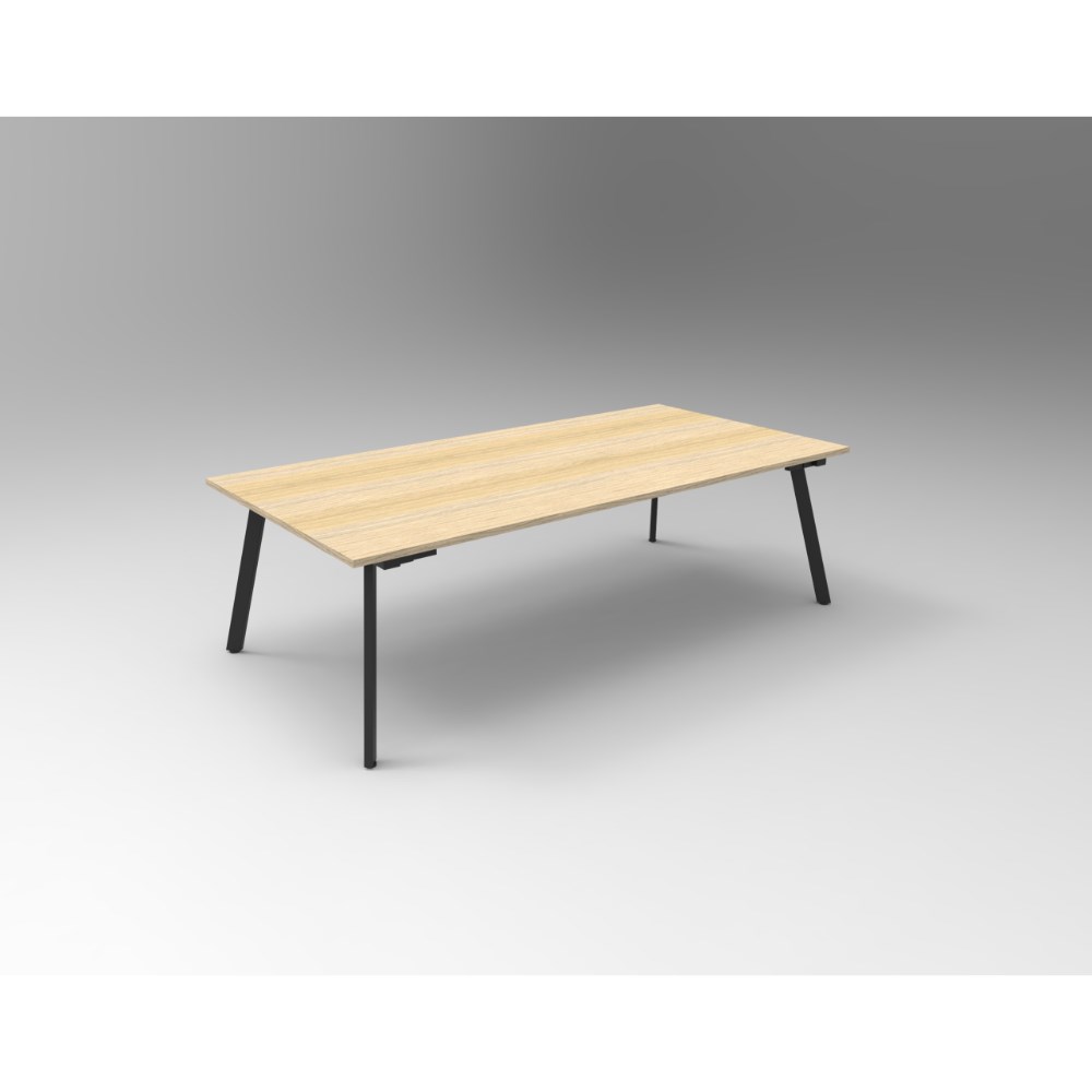 Rapidline Eternity Meeting Table 2100W x 750D x 730mmH Oak Top Black Base