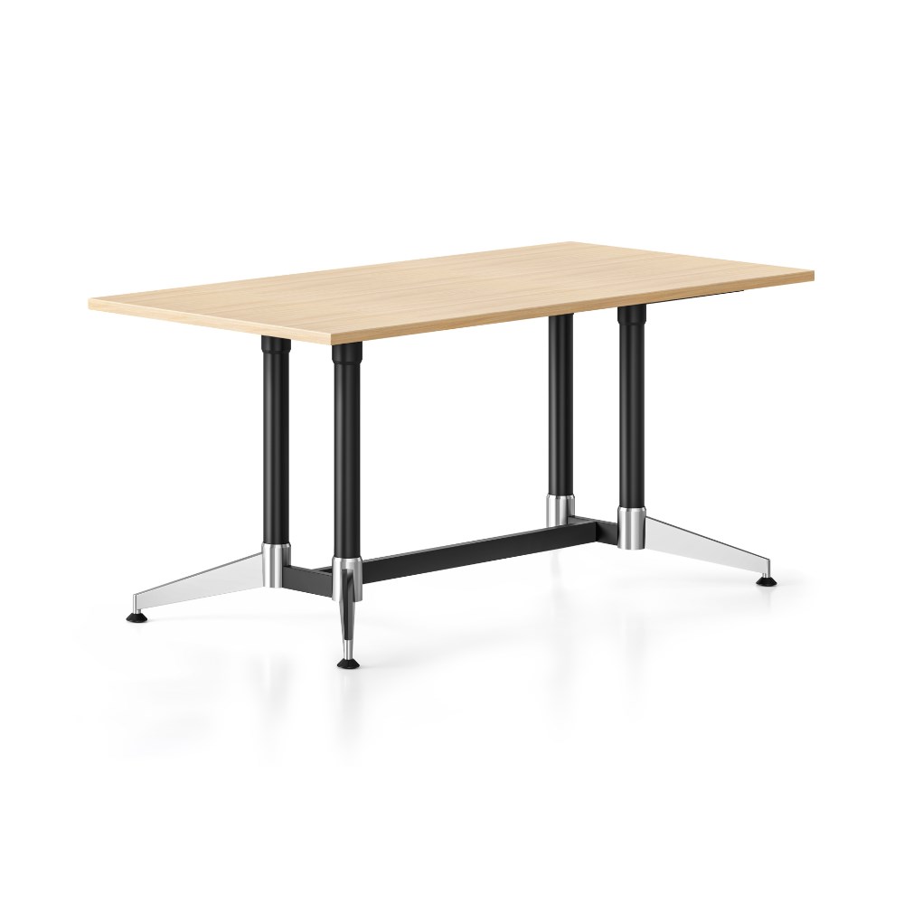 Rapidline Typhoon Meeting Table 1500W x 750D x 750mmH Oak Top Black Base