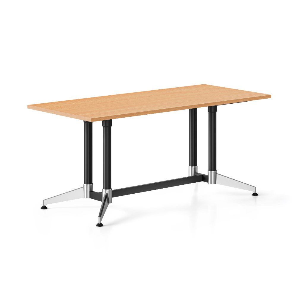 Rapidline Typhoon Meeting Table 1800W x 750D x 750mmH Beech Top Black Base