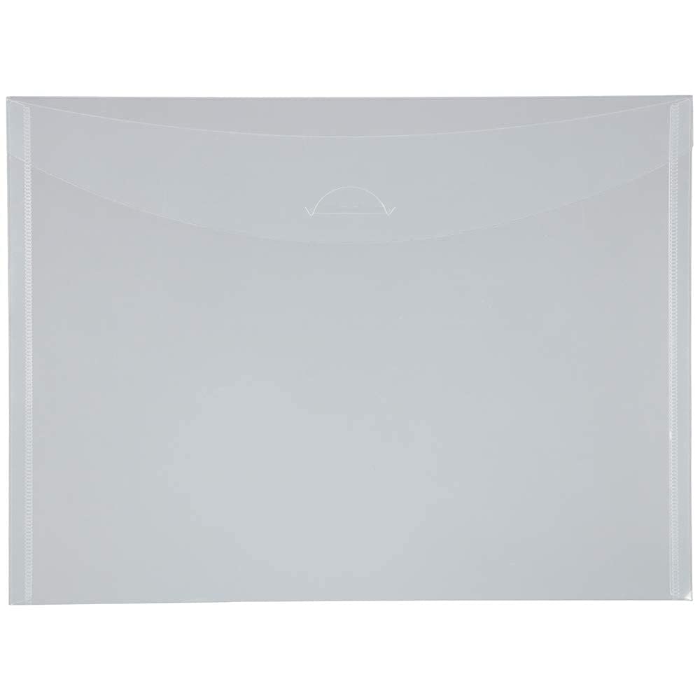 JAM PAPER Plastic Envelopes with Tuck Flap Closure - Clear