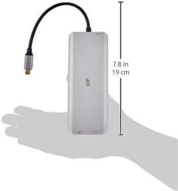 Monoprice 13-in-1 Dual-HDMI + DisplayPort Multi-Stream Transport (MST) Triple Monitor Docking Station - 4K, 5Gbps USB