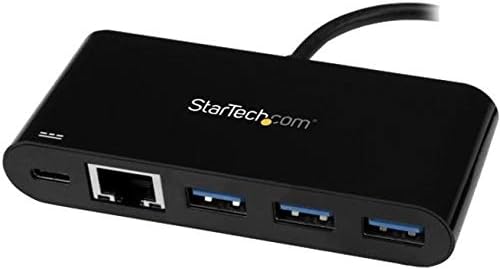 StarTech.com 3 Port USB-C Hub with Gigabit Ethernet & 60W PD Passthrough