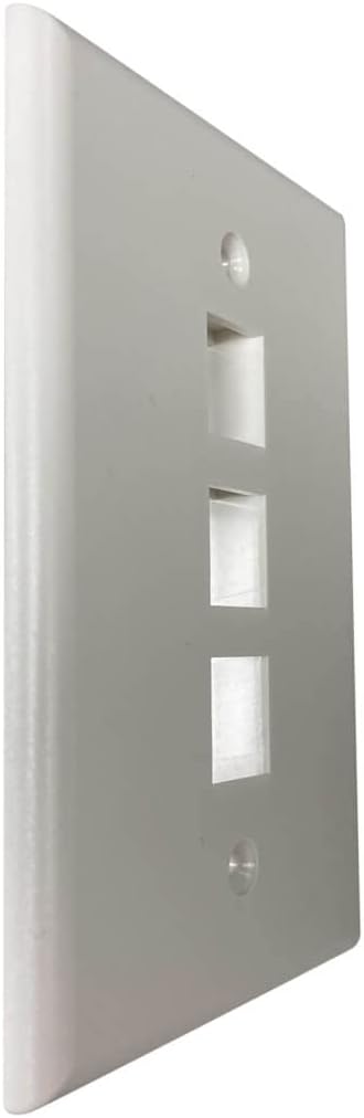 Tripp Lite Safe-IT Single-Gang Keystone Wall Plate, Ivory