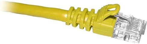 ENET CAT6 YELLOW 1 FOOT PATCH CABLE WITH SNAGLESS MOLDED BOOT (UTP) HIGH-QUALITY