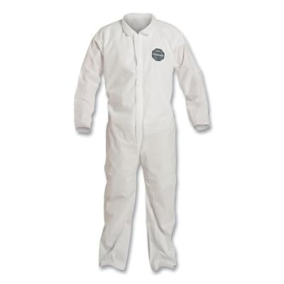 DUPONT ProShield PB120SWHLG00 Large White Disposable Coveralls - Zipper Closure