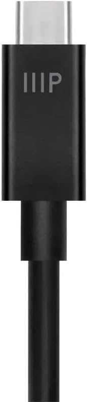 Monoprice Thunderbolt 4 Cable - Intel Certified, 40Gbps, 240 Watts Power Delivery, 8K Ultra HD, 1 Meter, Black