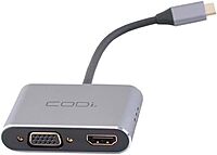 CODi 4-In-1 USB-C Display Adapter [HDMI, VGA, USB-C PD, USB-A 3.0]
