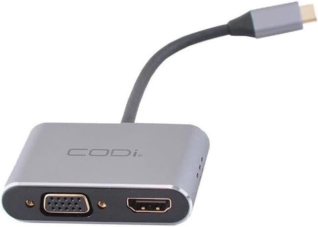 CODi 4-In-1 USB-C Display Adapter [HDMI, VGA, USB-C PD, USB-A 3.0]