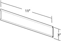 Azar Displays PVC Vertical Adhesive-Back Nameplates, 7inH x 6inW x 3/8inD, Clear, Pack Of 10 Nameplates