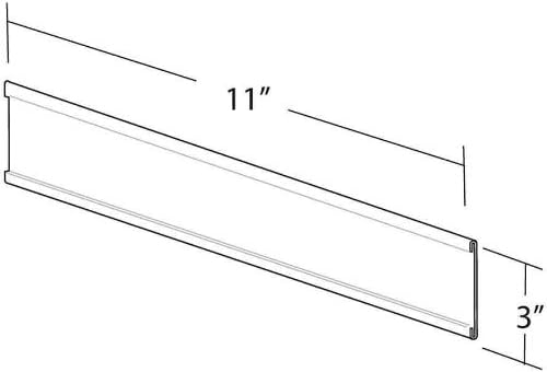 Azar Displays PVC Vertical Adhesive-Back Nameplates, 7inH x 6inW x 3/8inD, Clear, Pack Of 10 Nameplates