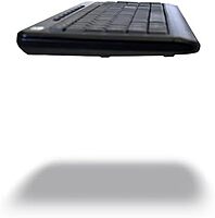 AKB-120EB 3-Color Illuminated Compact Multimedia Keyboard with Large Print Keys and Hotkeys