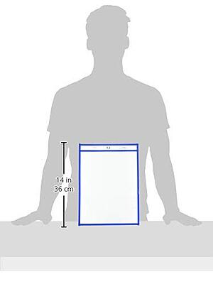 C-Line Reusable Dry Erase Pockets, 9 x 12 Inches, Assorted Primary Colors, 10 Pockets per Pack (40610)