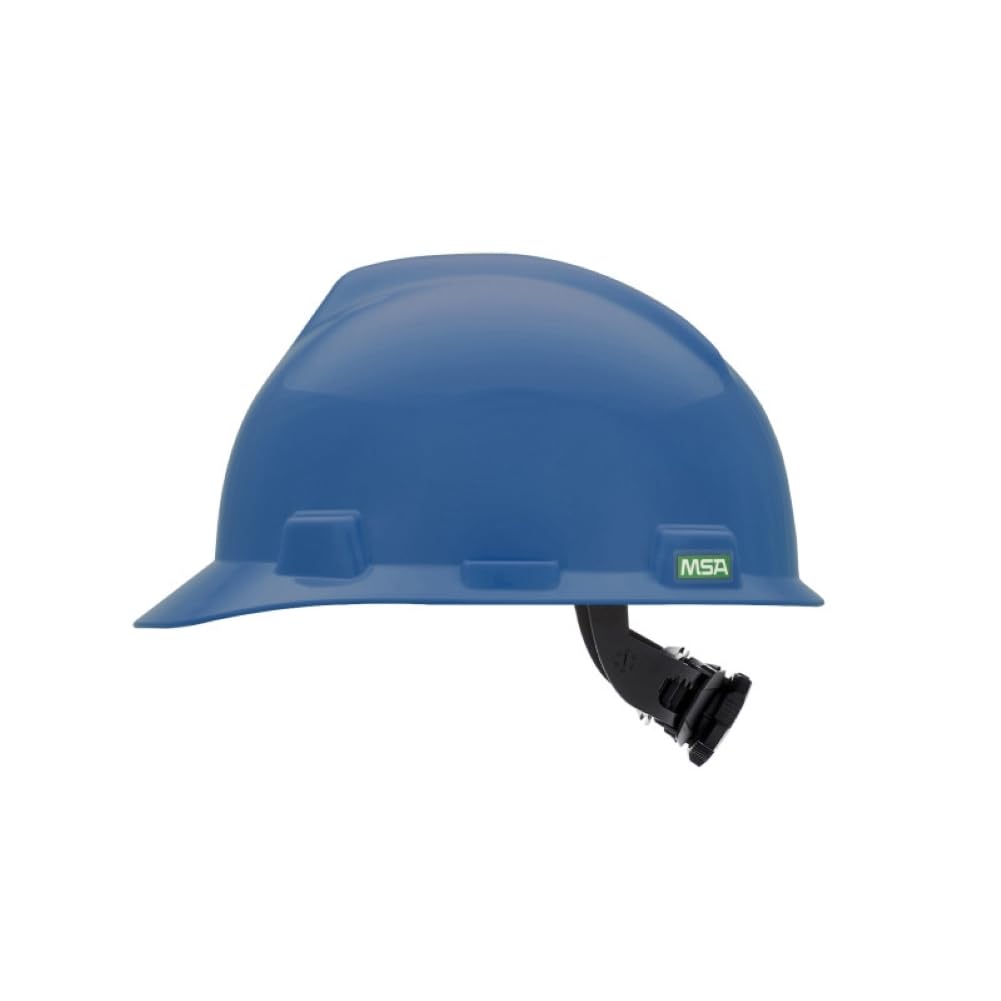 MSA 477483 V-Gard Cap Style Safety Hard Hat With Fas-Trac III Ratchet Suspension | Polyethylene Shell
