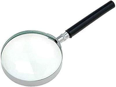 Hand magnifier Mag: x4 Lens diam 75mm