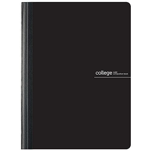 Office Depot® Brand Poly Composition Book, 7 1/2" x 9 3/4", College Ruled, 160 Pages (80 Sheets), Black