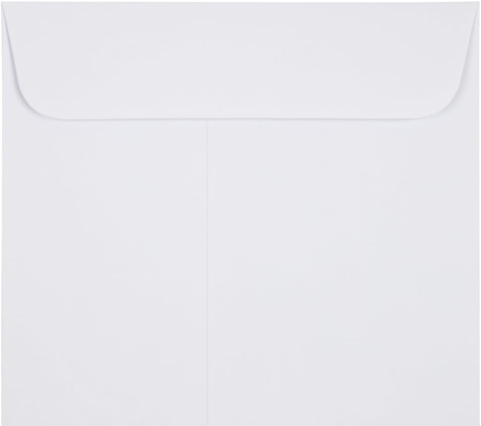 JAM Paper Open-End Catalog Envelopes with Gummed Closure - White