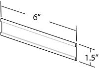 Azar Displays 199604 6-Inch Width by 1.5-Inch Height Adhesive Back Nameplate, 10-Pack