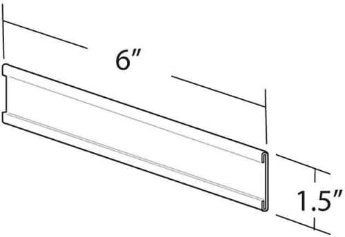 Azar Displays 199604 6-Inch Width by 1.5-Inch Height Adhesive Back Nameplate, 10-Pack