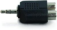 C2G 3.5mm Stereo Male to Dual RCA Female Audio Adapter - 2 x RCA Female - 1 x Mini-phone Male - Black