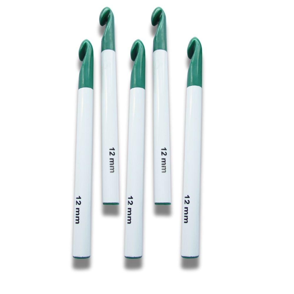 Aguja Crochet Plastica 12Mm  Paquete X 5Und Aguja Crochet Plastica 12Mm  Paquete X 5Und