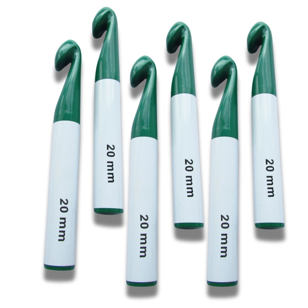 Aguja Crochet Plastica 20Mm  Paquete X 5Und Aguja Crochet Plastica 20Mm  Paquete X 5Und