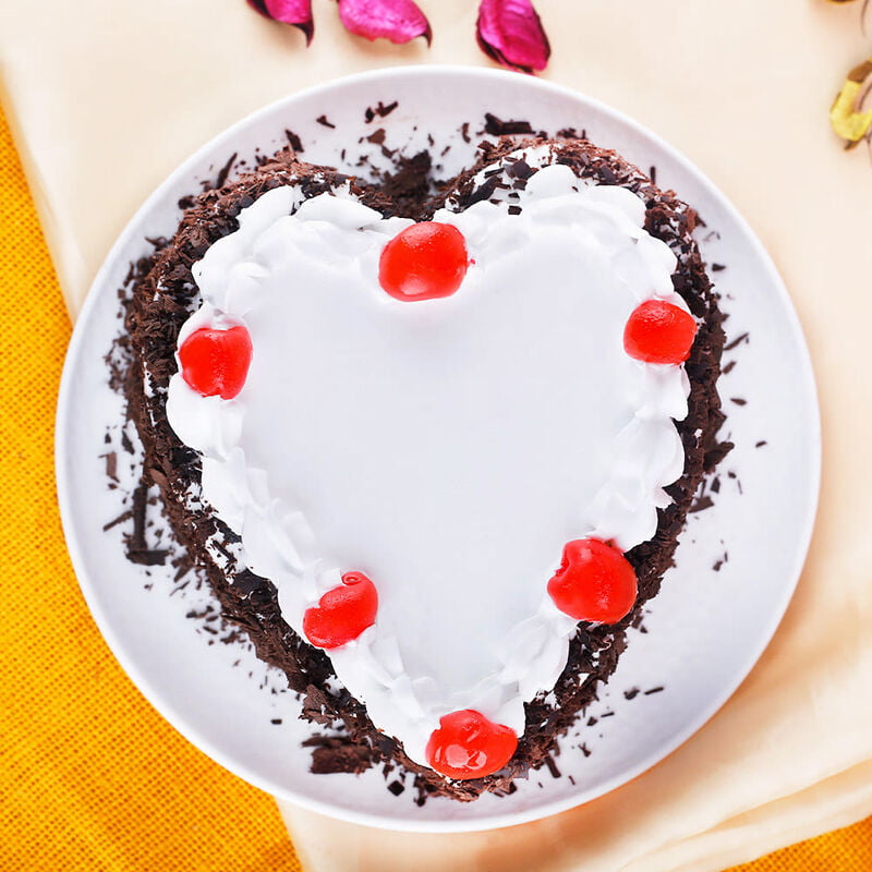 Black Forest Heart Shape Cake Black Forest Heart Shape Cake