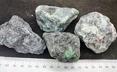 Rough Emerald in Biotite Matrix approx 175g Rough Emerald in Biotite Matrix approx 175g