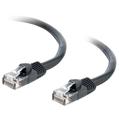 C2G 15ft Cat5e Ethernet Cable - Snagless Unshielded (UTP) - Black - RJ-45 Male to RJ-45 Male