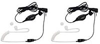 Motorola 1518 Surveillance Headsets with PTT Mic, Black - Pack of 2